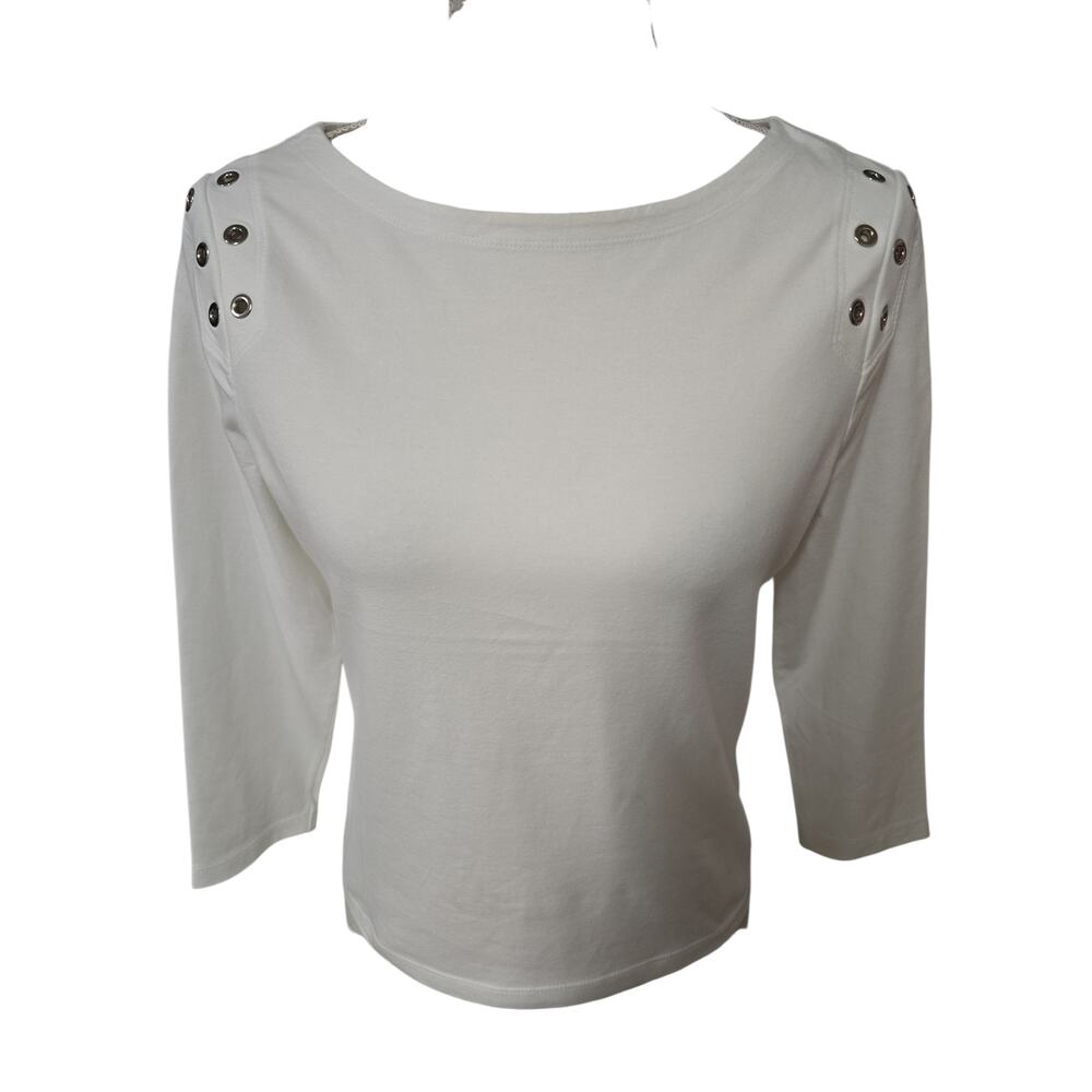 Carlisle White Top with Grommet Detail